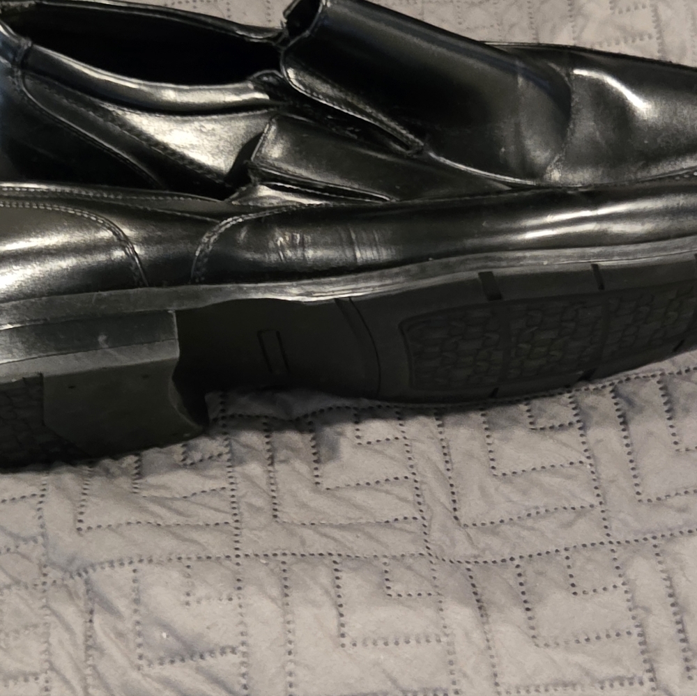 Nunn Bush Mens Black Slip On Dress Shoes Size 9M comfort